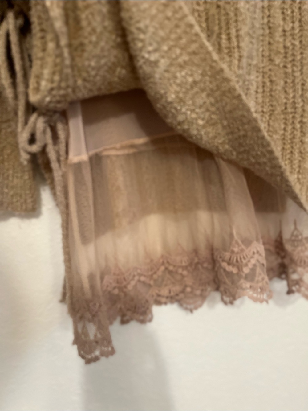 Altar'd State Beige Boho Knit Tunic Sweater (M) - Picture 6 of 15
